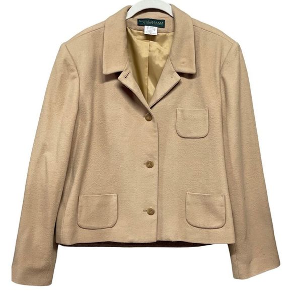 Harve Benard Jackets & Blazers - Harve Bernard Women’s Size 18 Wool Cashmere Blazer Coat Tan Camel.  Plus Size.